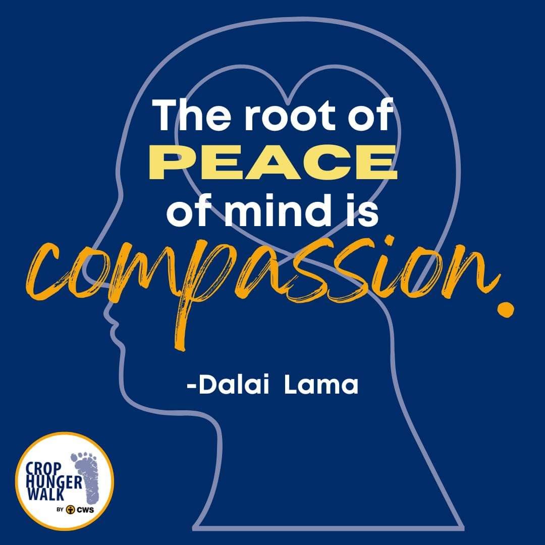 The root of peace of mind is compassion. -Dalai Lama